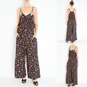 DODO BAR OR Violetta Floral Cherry Print Jumpsuit Size 8